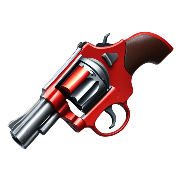 red snub-nosed Revolver  sticker
