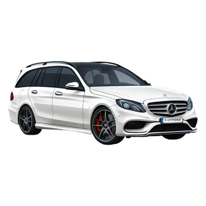 mercedes w205 white combi amg sticker
