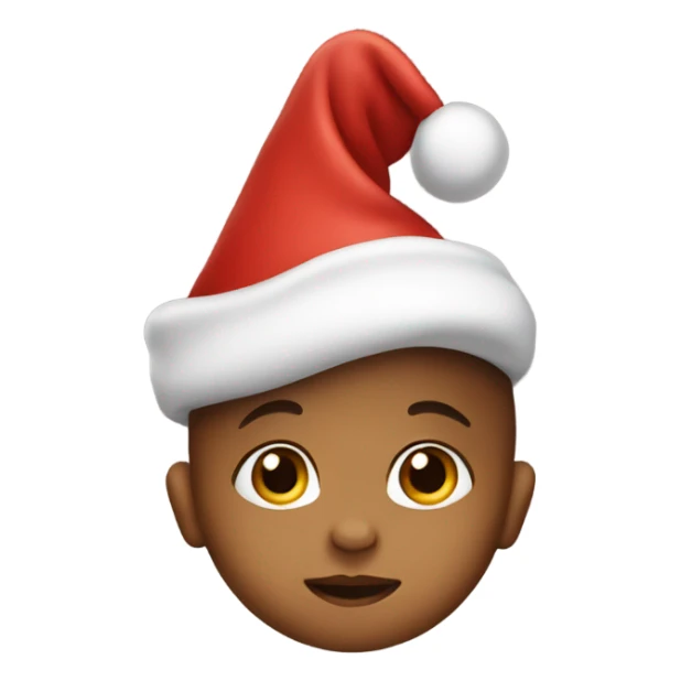 A baby with a Christmas hat  sticker