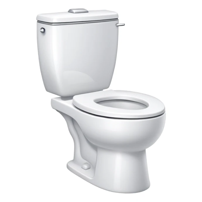 white porcelain toilet sticker