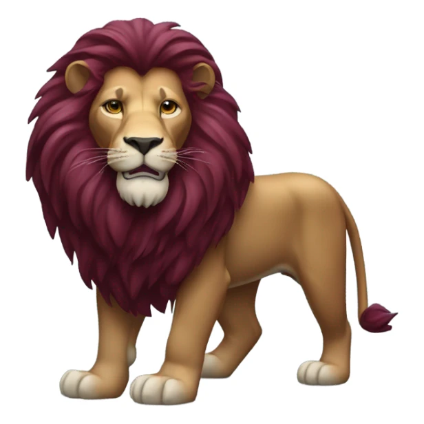 Claret and blue lion sticker