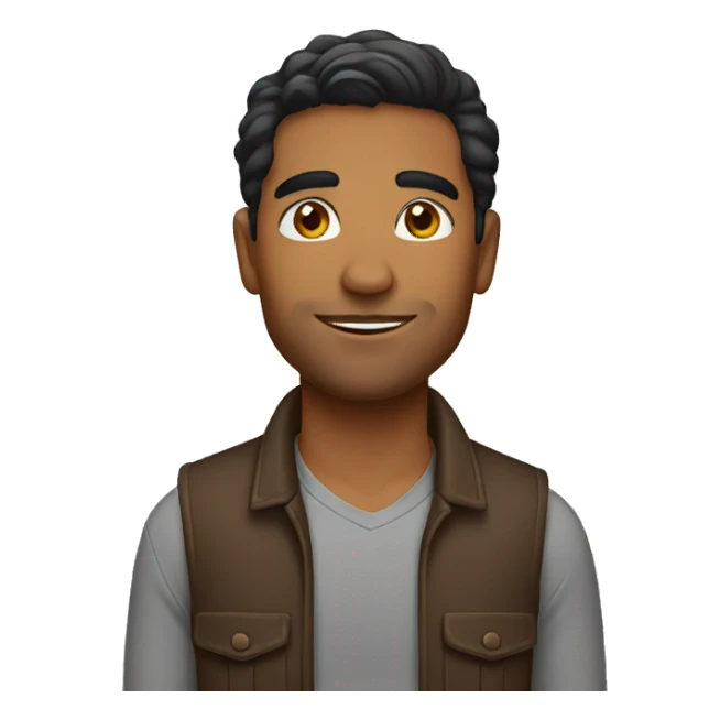 brown man full body mid 20s sticker