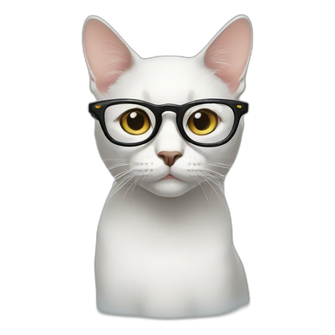 Cat in fashion glasses sticker