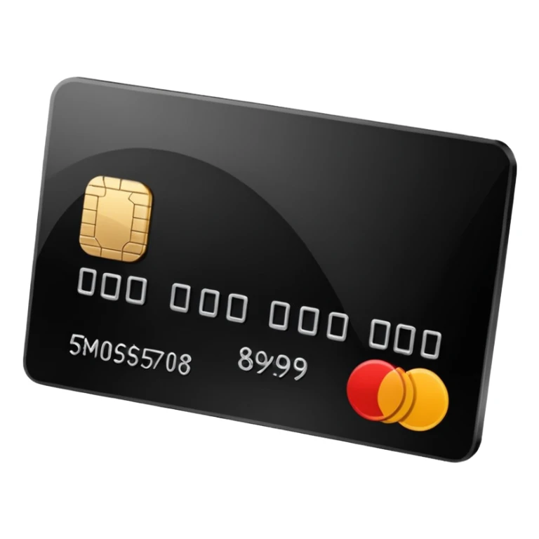 black credit card, no text sticker