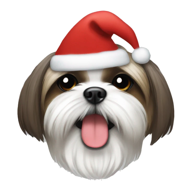 Christmas Shi tzu sticker