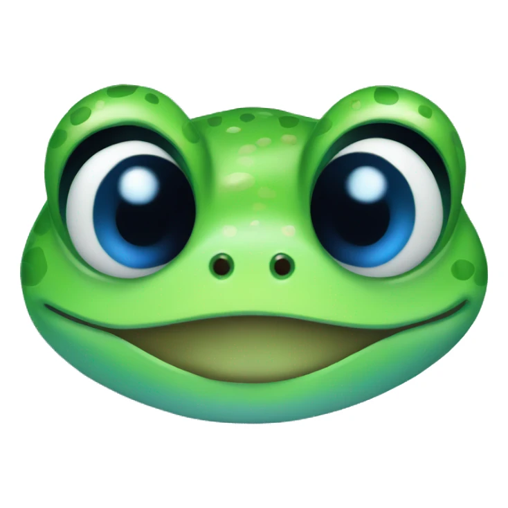 Cute frog with blue eyes sticker