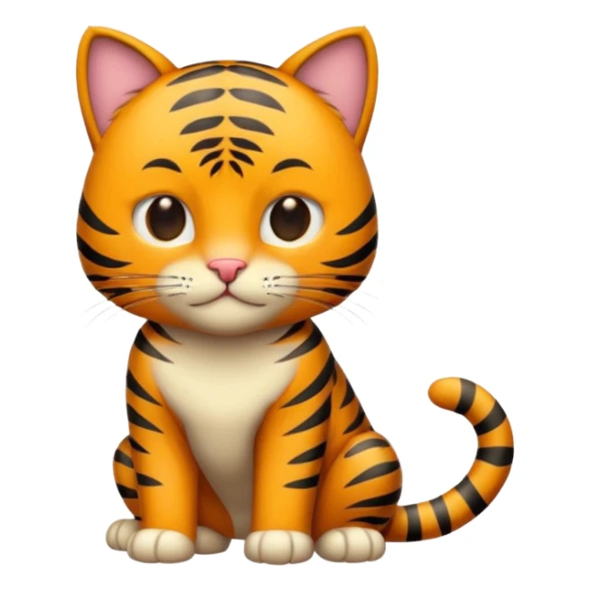 Um gato com corpo de tigre sticker
