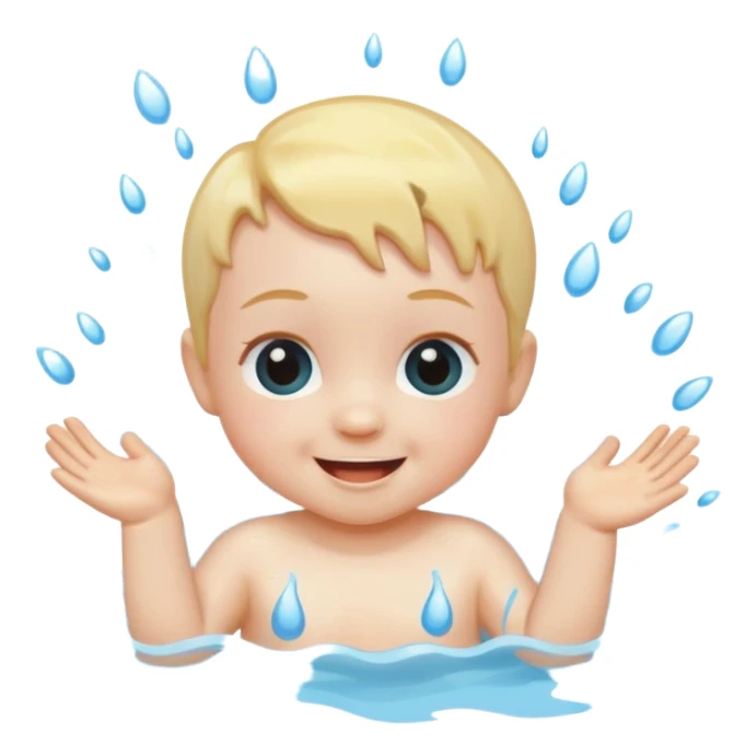 baby in water  sticker