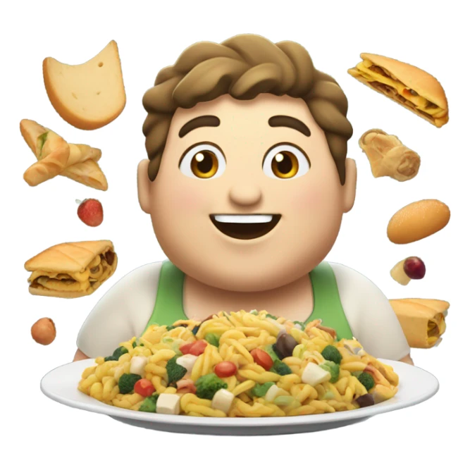 fat may eat some food sticker