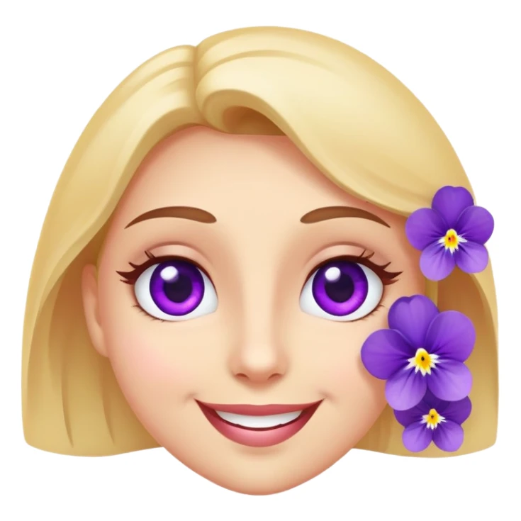 Smiley avec cœur violet dans les yeux  sticker