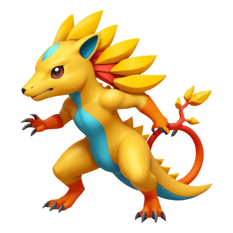 Heliolisk-Cyclizar-Pokémon, full body sticker