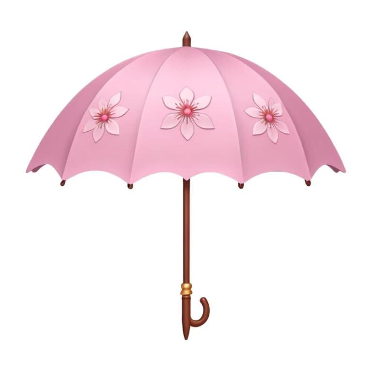sakura heart with a parasol sticker