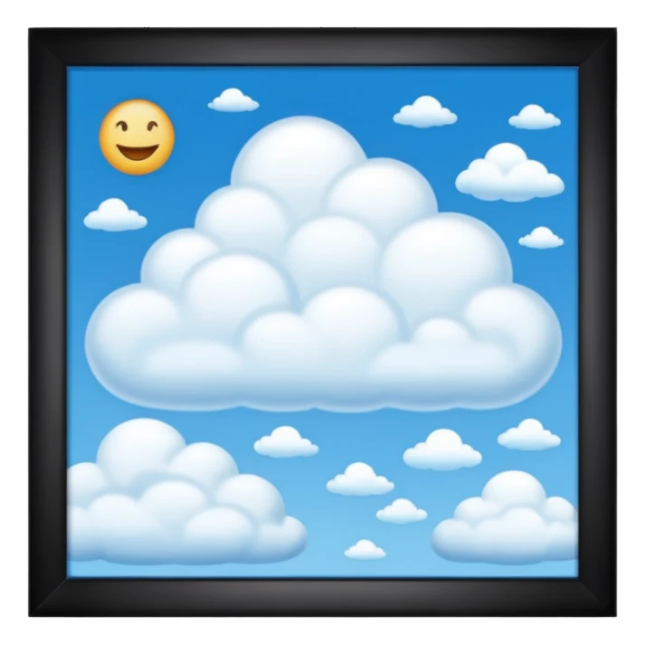 background with a happy blue sky with a few white clouds sticker