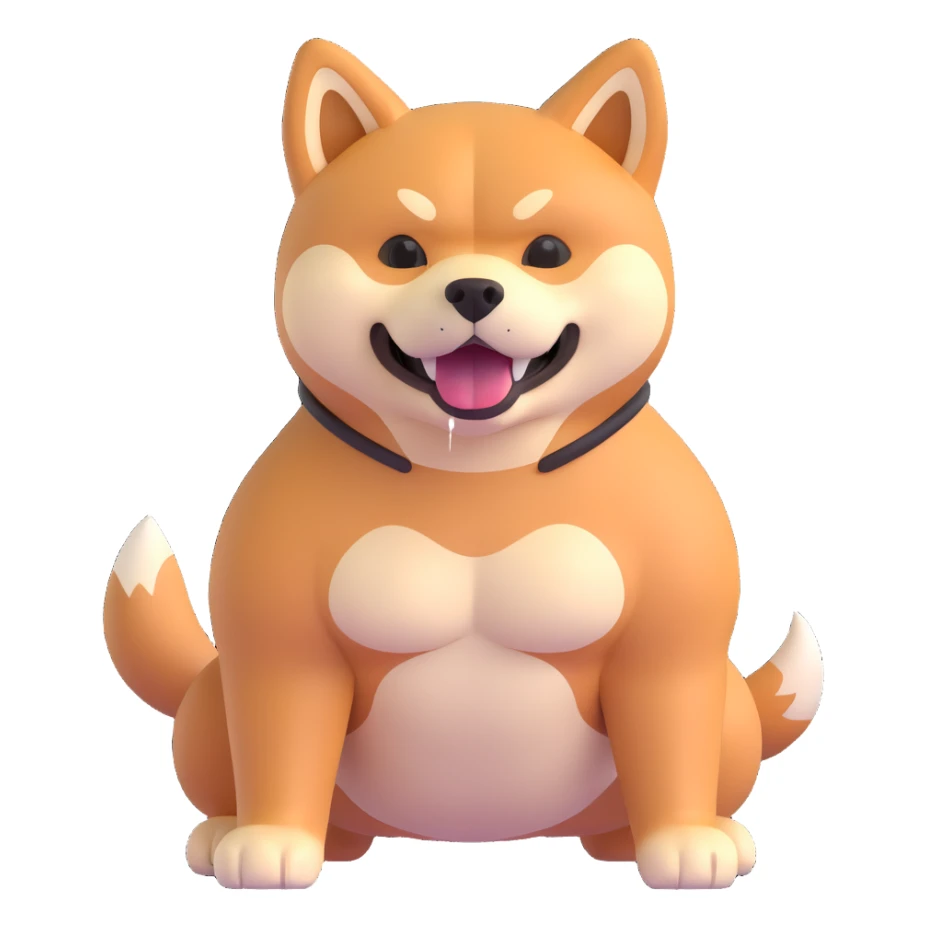 shiba inu with muscles sticker
