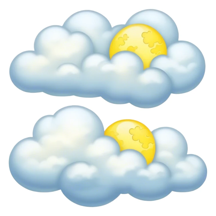 Yellow Moonlight and mini clouds left and right side with beautiful finish  sticker