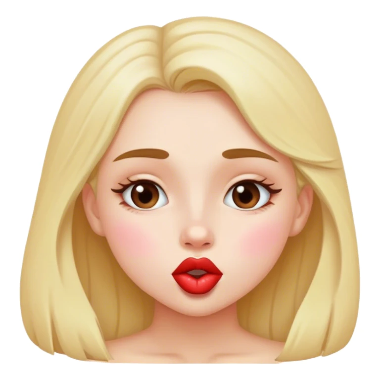 Girl kissing sticker
