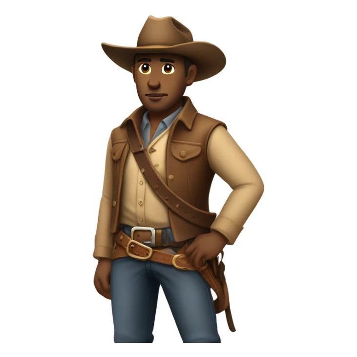 Cowboy on a horse sticker