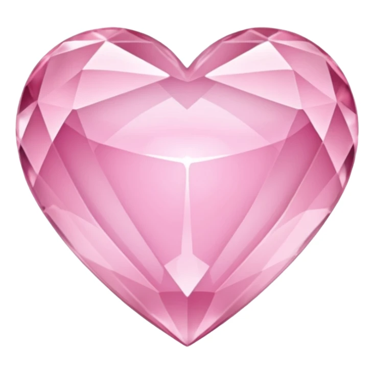 light pink crystal heart with geometric sticker