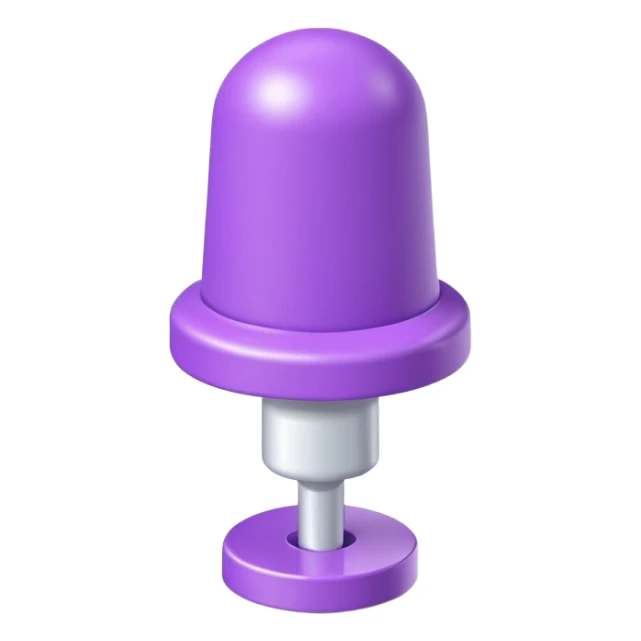 a classic push pin in 3D lilac style sticker