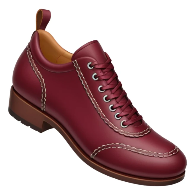 shoe in burgundy color sticker