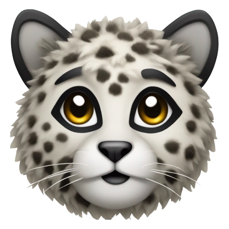 female snow leopard and roccoon hybrid sticker