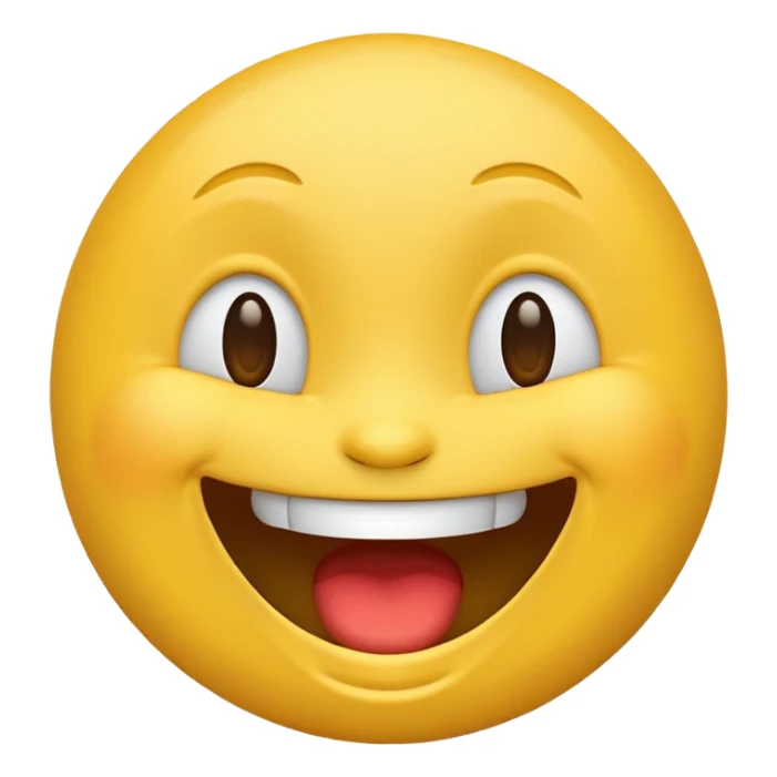 laughing face emoji, expressive and joyful sticker
