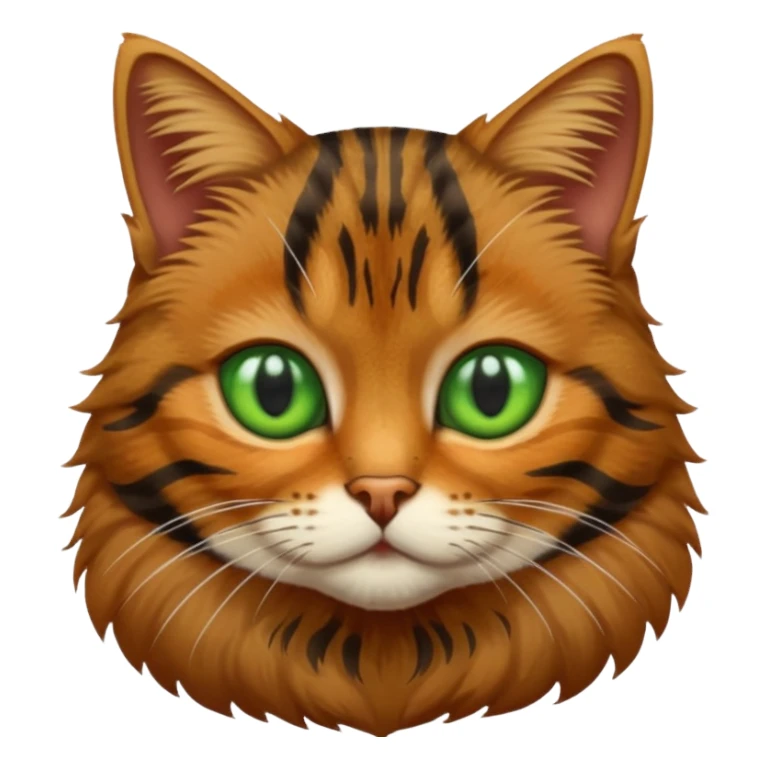 brown tabby cat with green eyes sticker