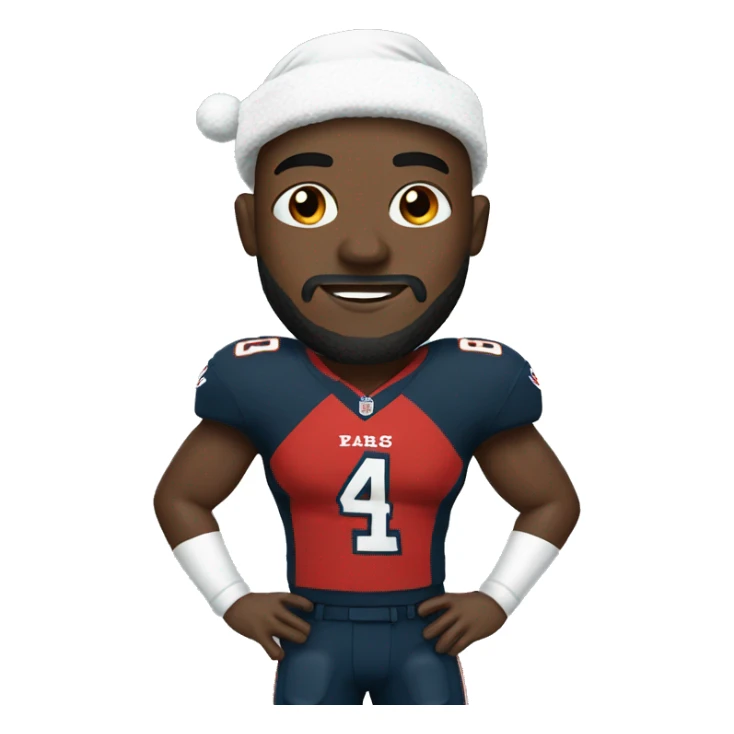 NFL player with a Christmas outfit  sticker