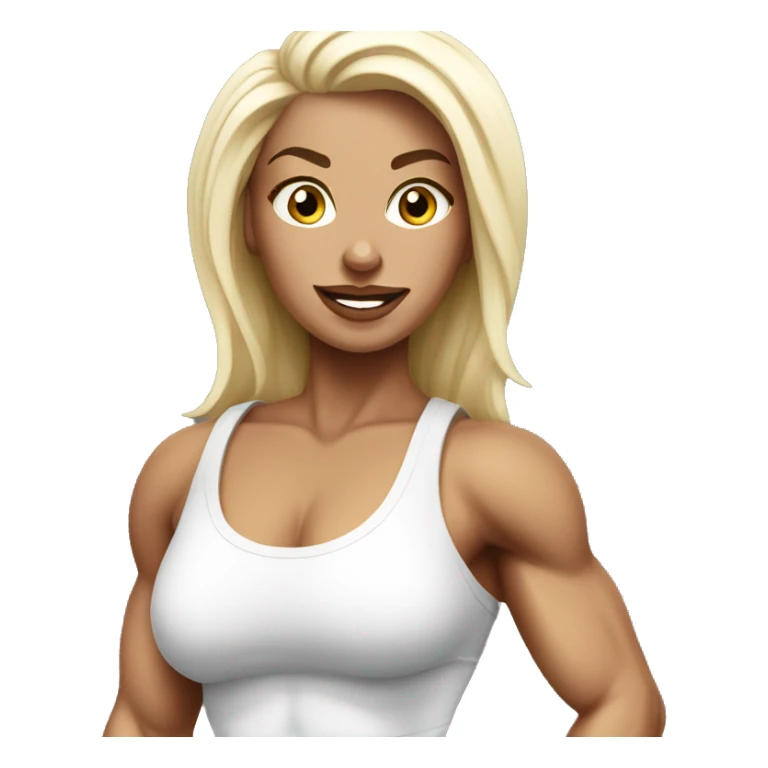 gorgeous female white bodybuilder  sticker