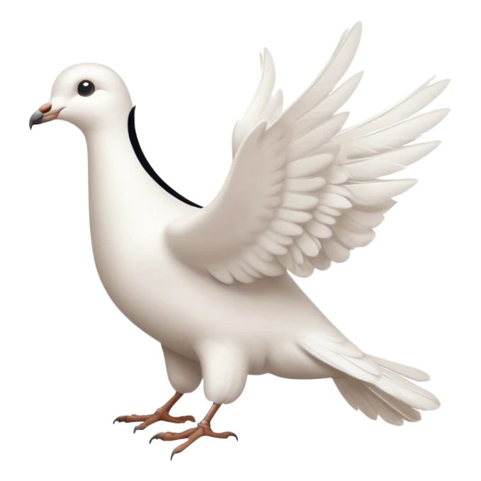 a dove with a letter in paws sticker