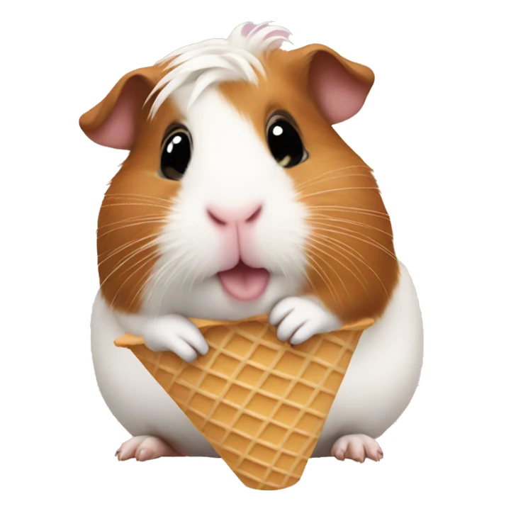 Guinea pig eating ice cream sticker