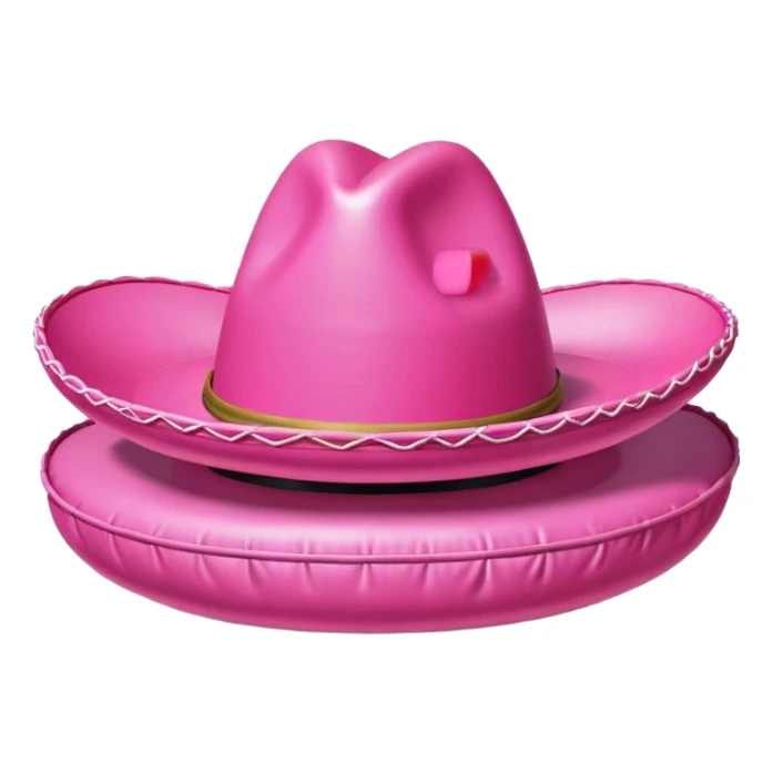 jeff koons pink spam sombrero inflatable sculpture  sticker