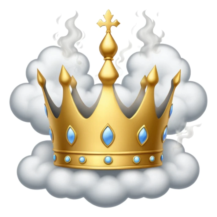 Put this 👑 on top  of 😶‍🌫️ sticker