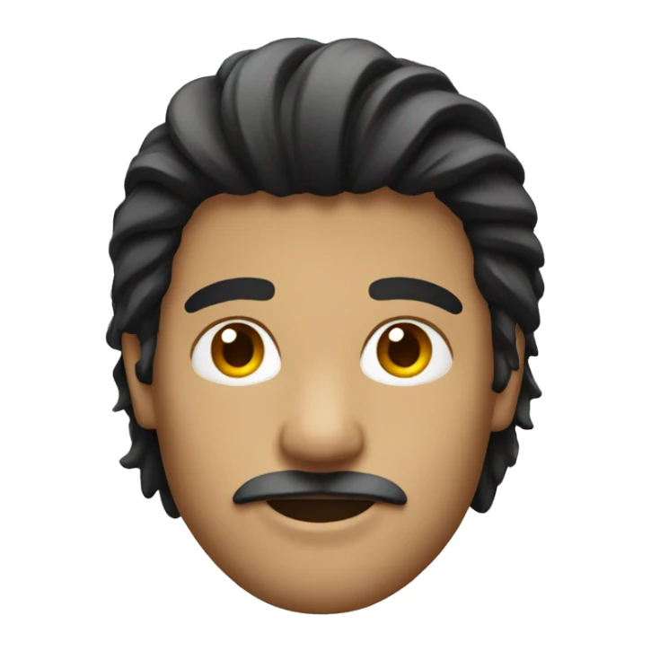 Mullet with dark hair sticker