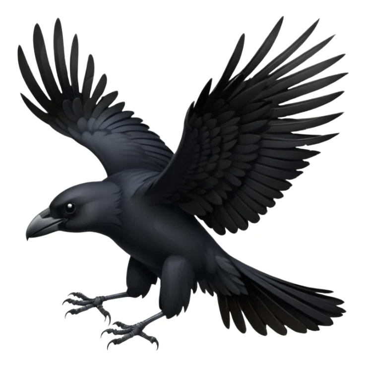 a crow starting to take off sticker