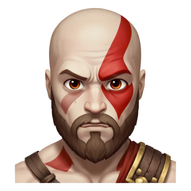 Kratos skin whiter. Without beard and red stripe sticker