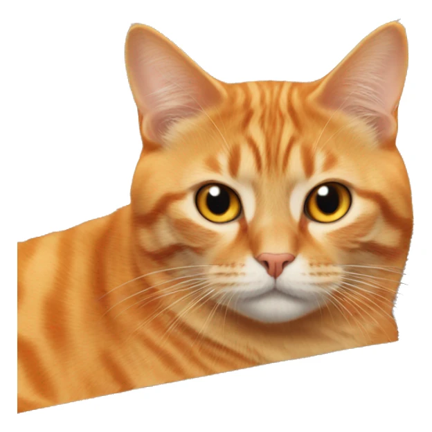 Orange cat in the car sticker