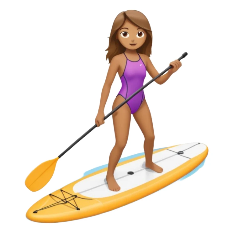 Girl paddle boarding  sticker