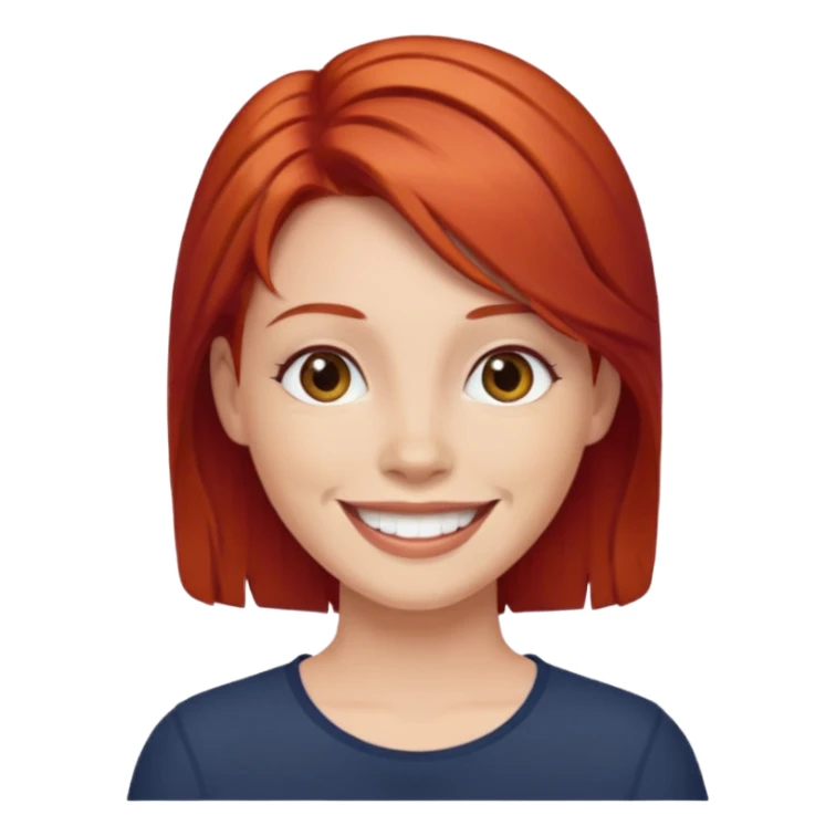 red hair people sticker