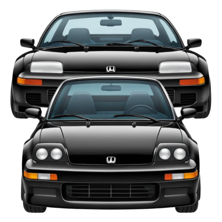 Black 1985 Honda card sticker