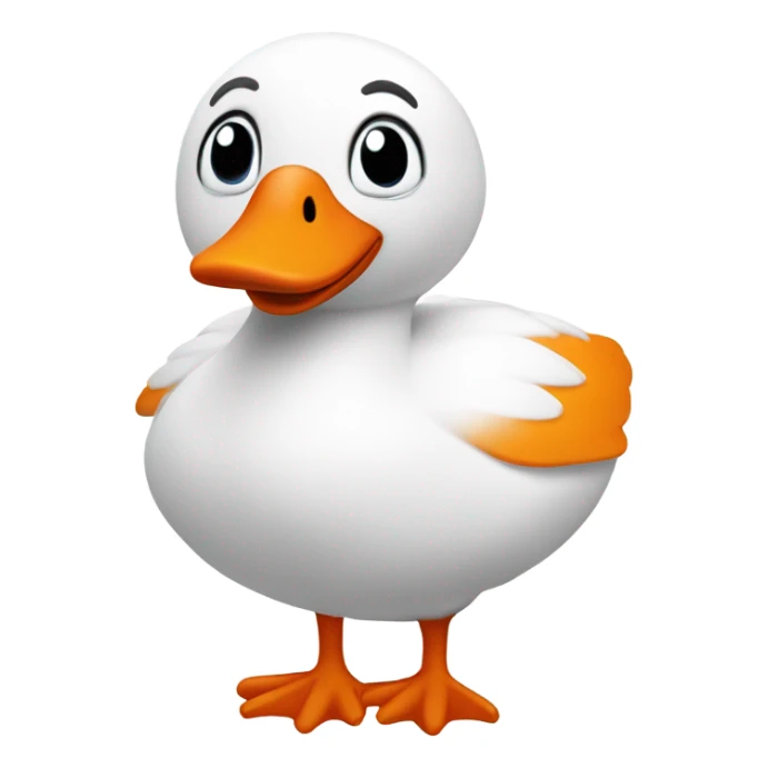 children's toy white goose sticker