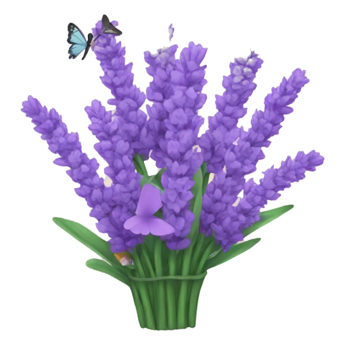 Lavender bouquet with butterflies sticker