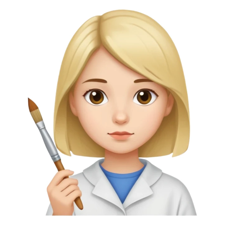 Painter girl sticker