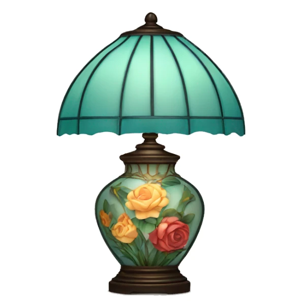 Tiffany lamp with flowers sticker