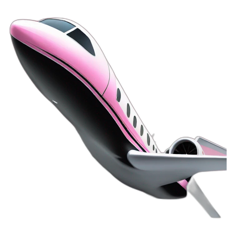 Pink and black modern private jet  sticker
