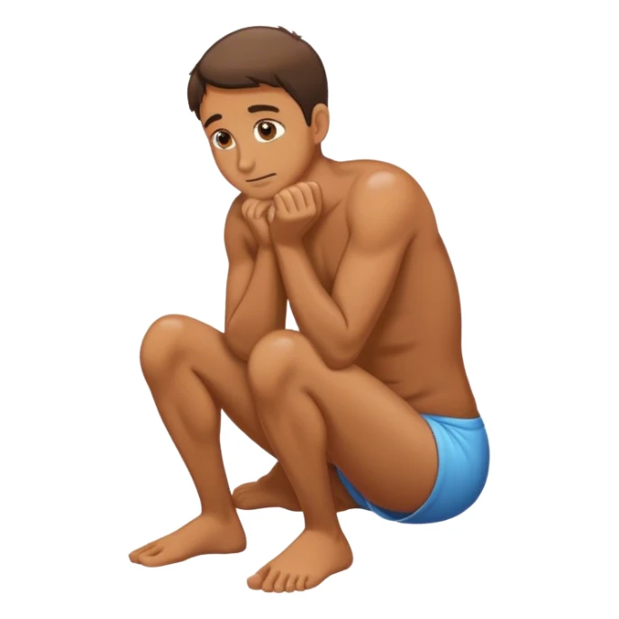 Man on hands and knees sticker