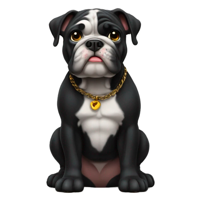 Sold Black bulldog sticker