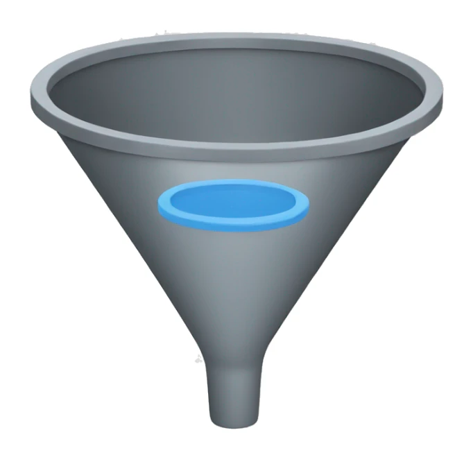 a very simple marketing funnel sticker
