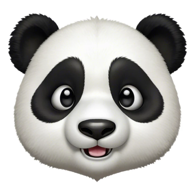 Cinematic Comical Panda Portrait Emoji, Head tilted dramatically with an exaggeratedly amused expression, featuring a striking black and white Fur with a quirky, playful expression and wide, expressive eyes filled with humorous disbelief, Simplified yet hilariously expressive features, highly detailed, glowing with a slightly sassy glow, high shine, dramatic yet playful, stylized with an air of cheeky charm, bright and endearing, soft glowing outline, capturing the essence of a spirited and over-the-top panda, so meme-worthy it feels like it could roll its eyes into internet fame instantly! sticker
