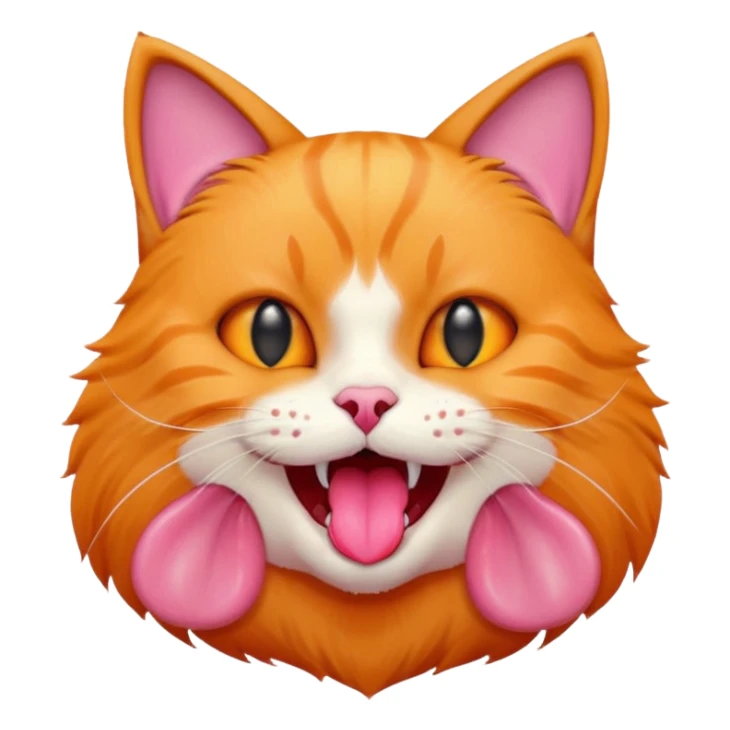 a kitty opening its mouth wide sticker